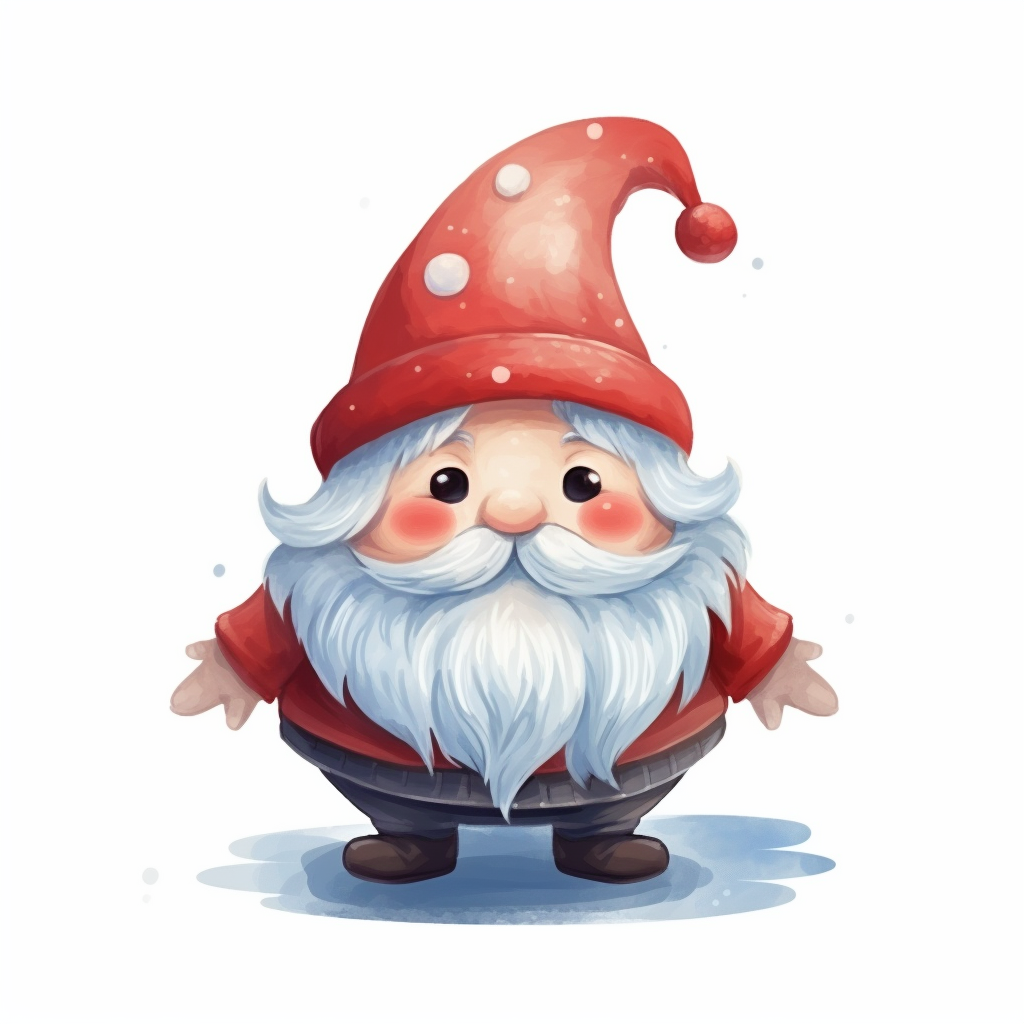 Cute Christmas gnome flat imagine