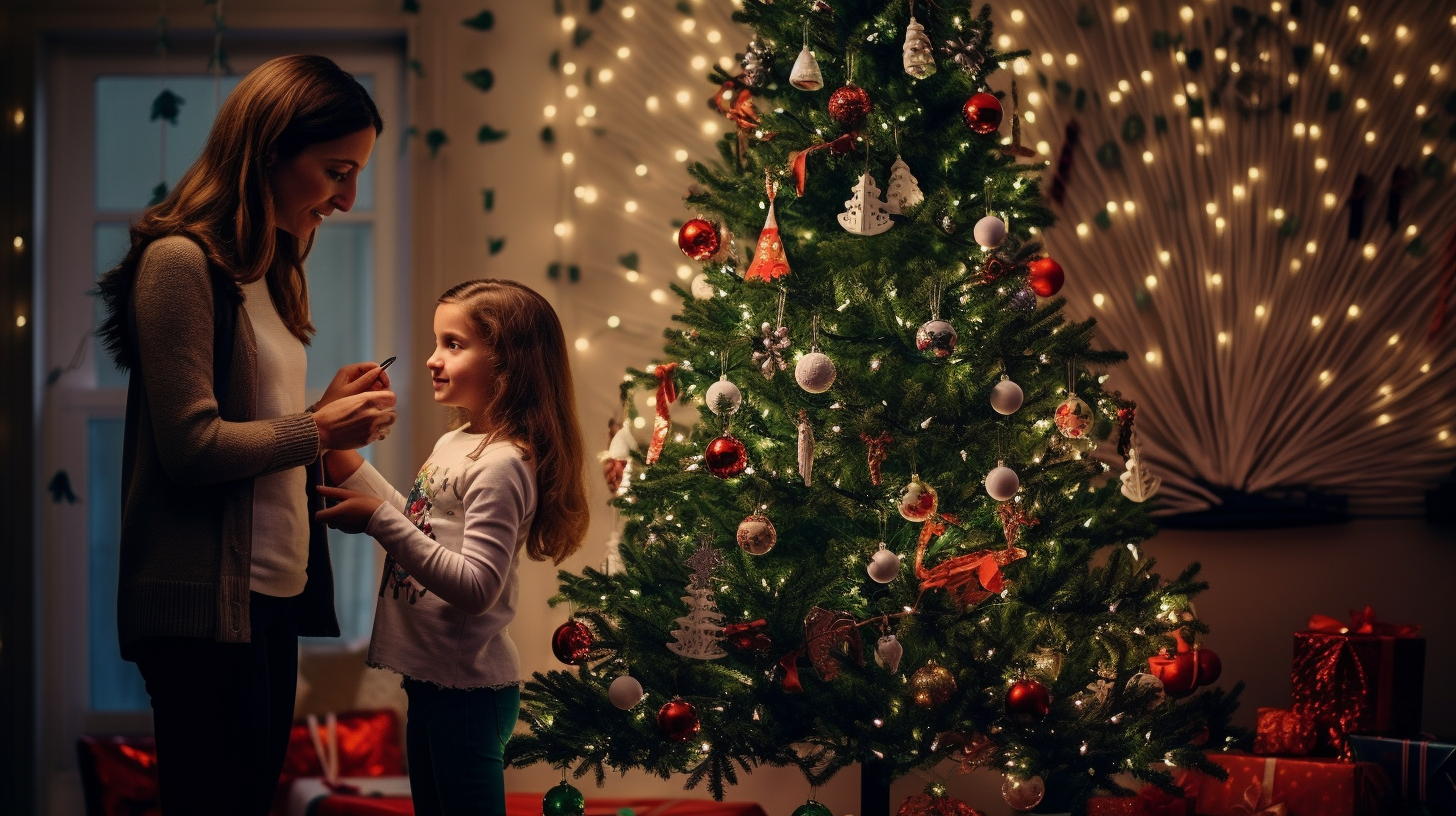 Festive Christmas Decor in Middle-Class Home