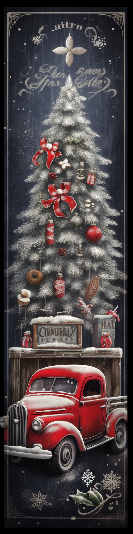 Festive Christmas Chalkboard Elements