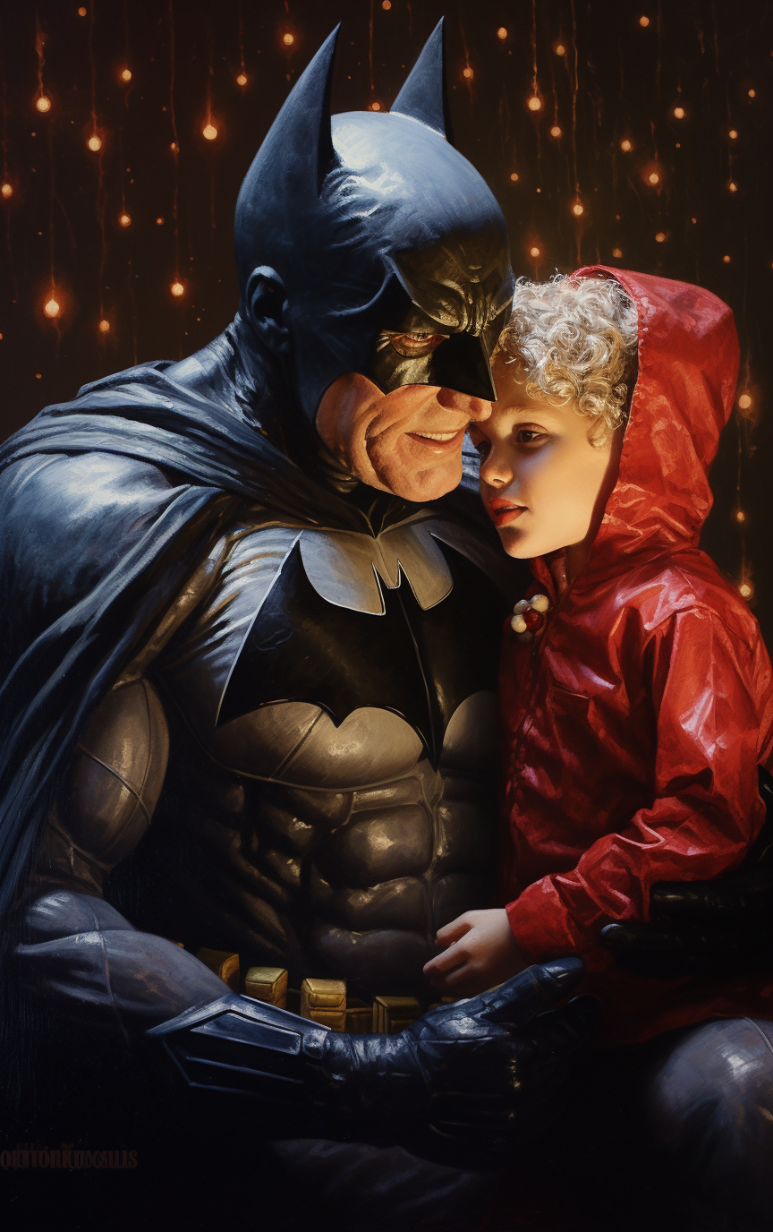 Christmas Painting Oil: Batman Artwork