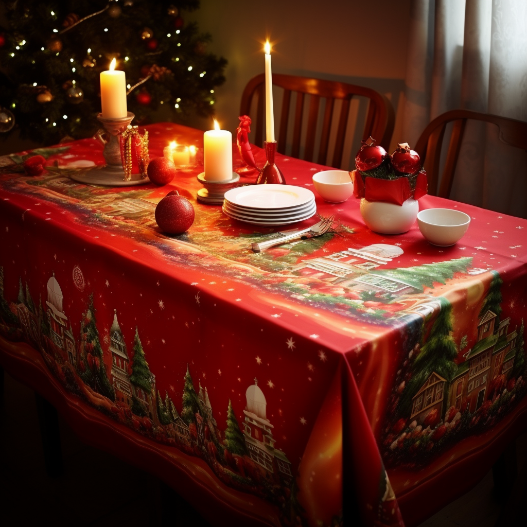 Festive Christmas Table Cloth