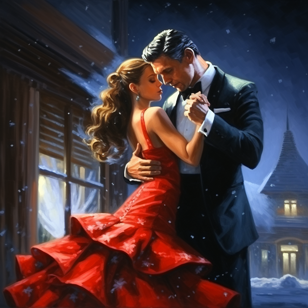 Couple Dancing a Passionate Tango