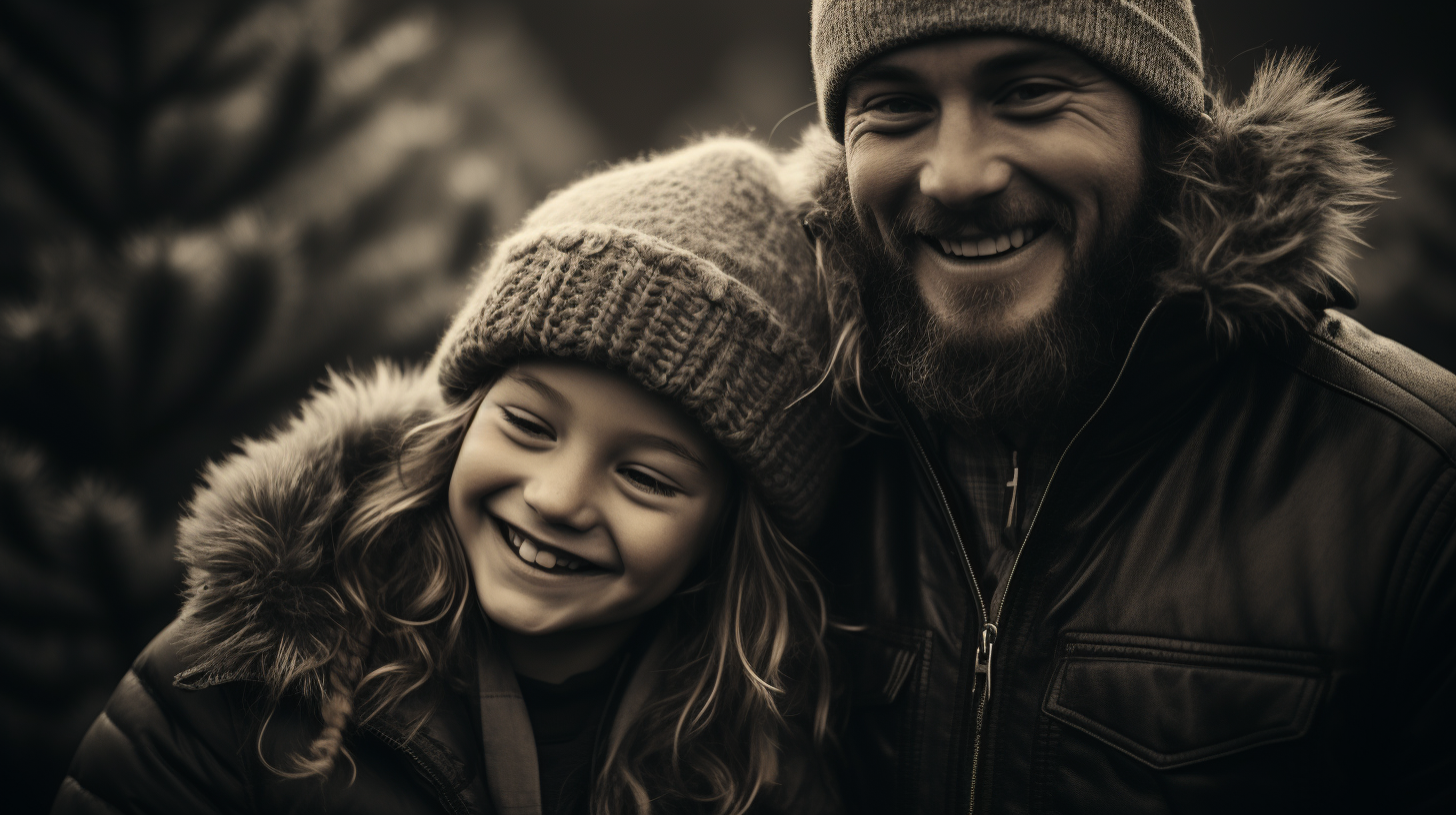 Family at Christmas Tree Farm