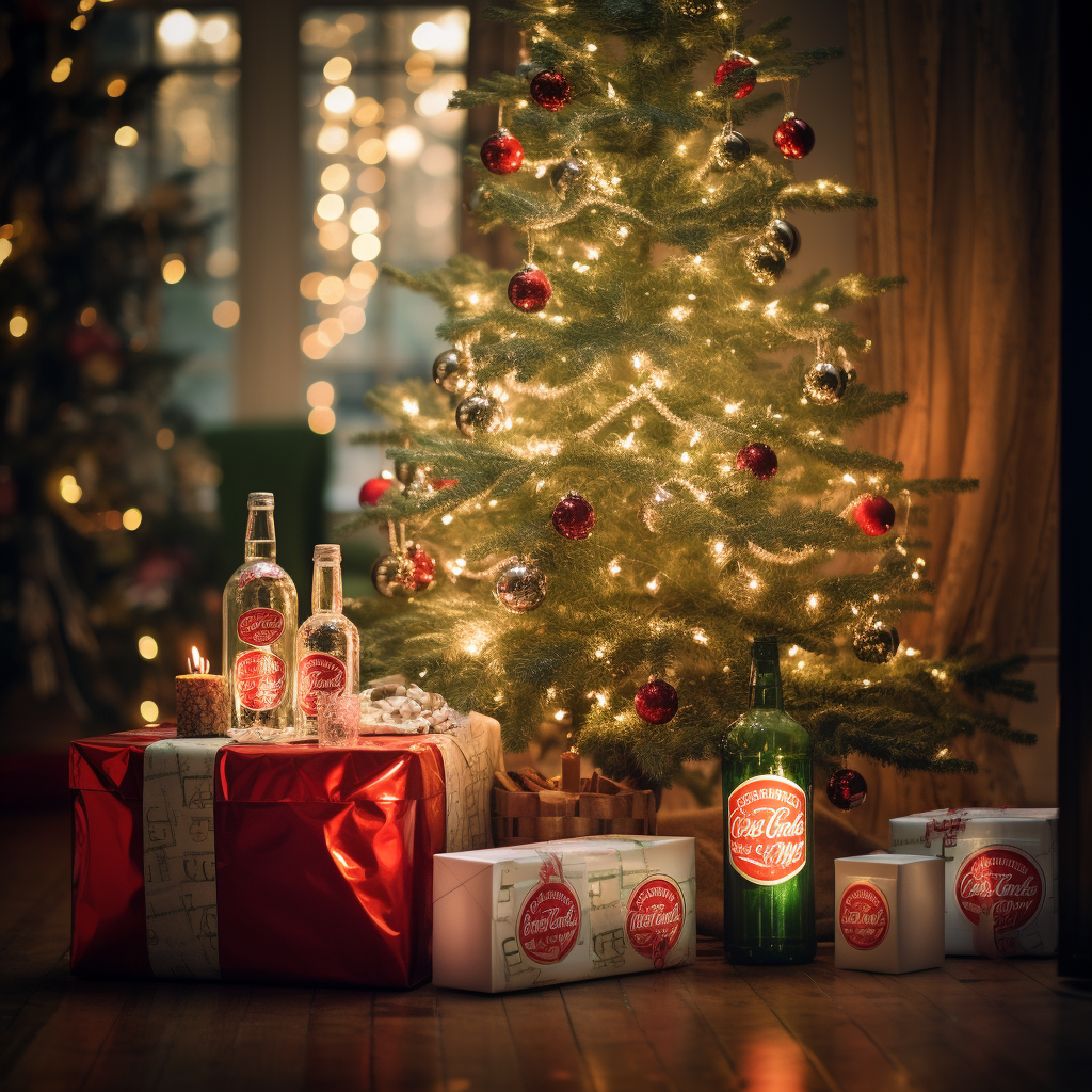 Festive Christmas Tree with Logo Charms