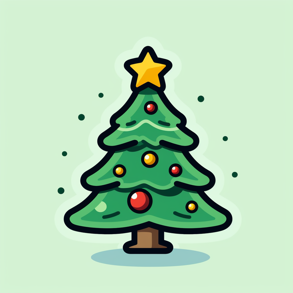 Festive Christmas Tree Illustration