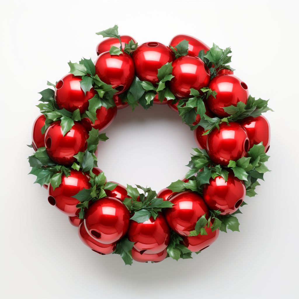 Festive Christmas wreaths in Apple logo