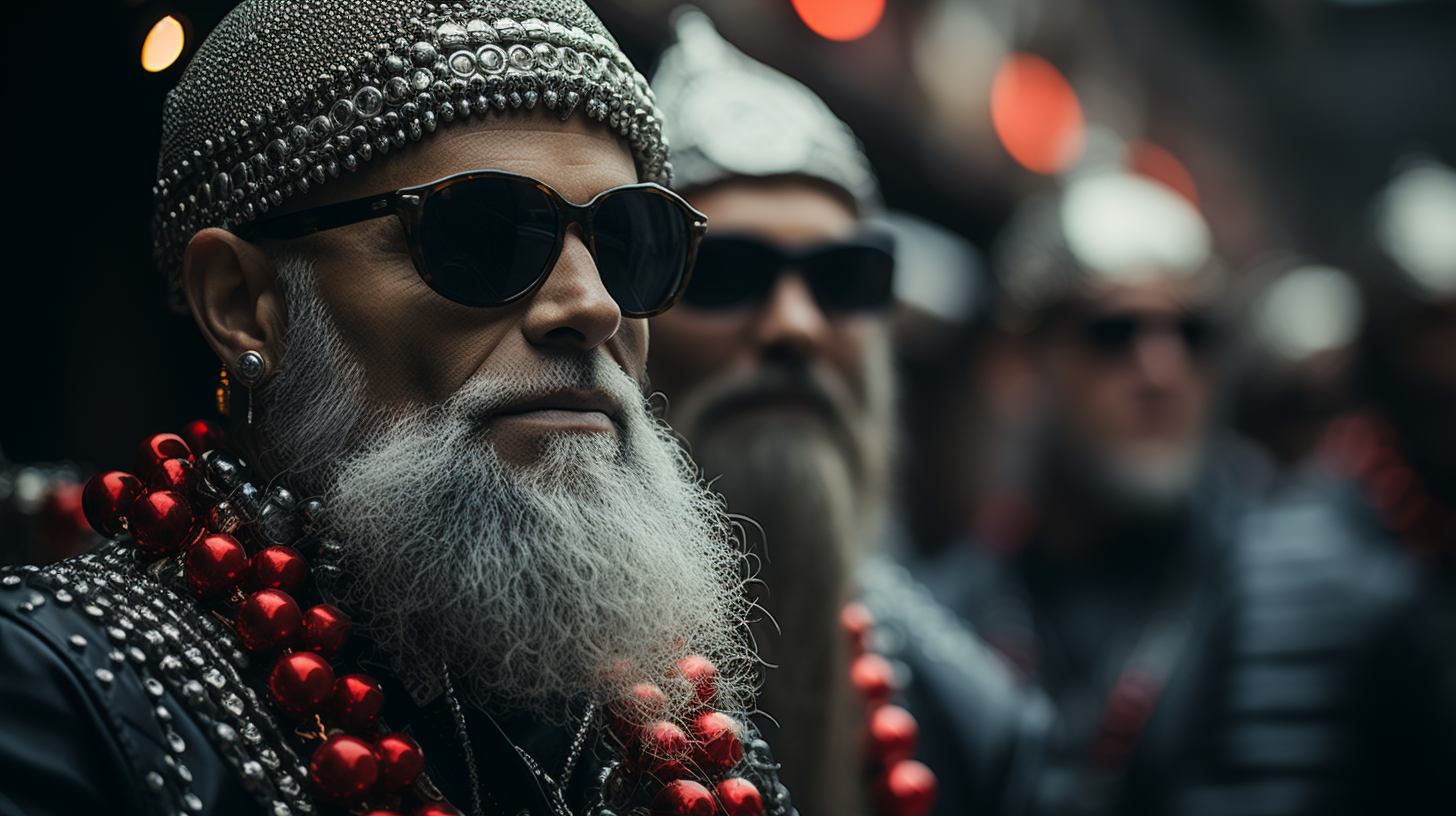 Eccentric characters in Asheville's Christmas attire