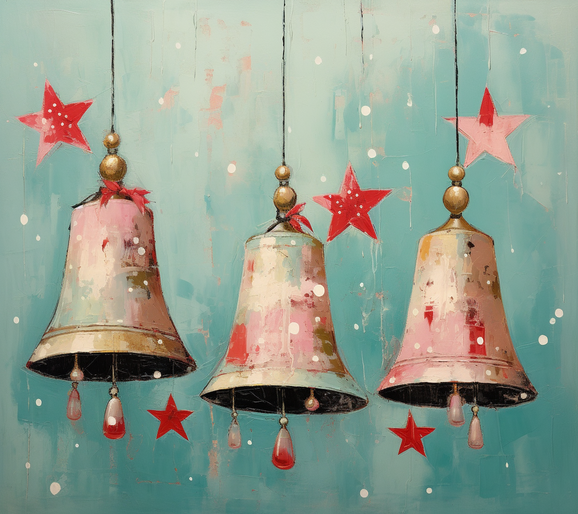 Colorful Christmas Bells Artwork