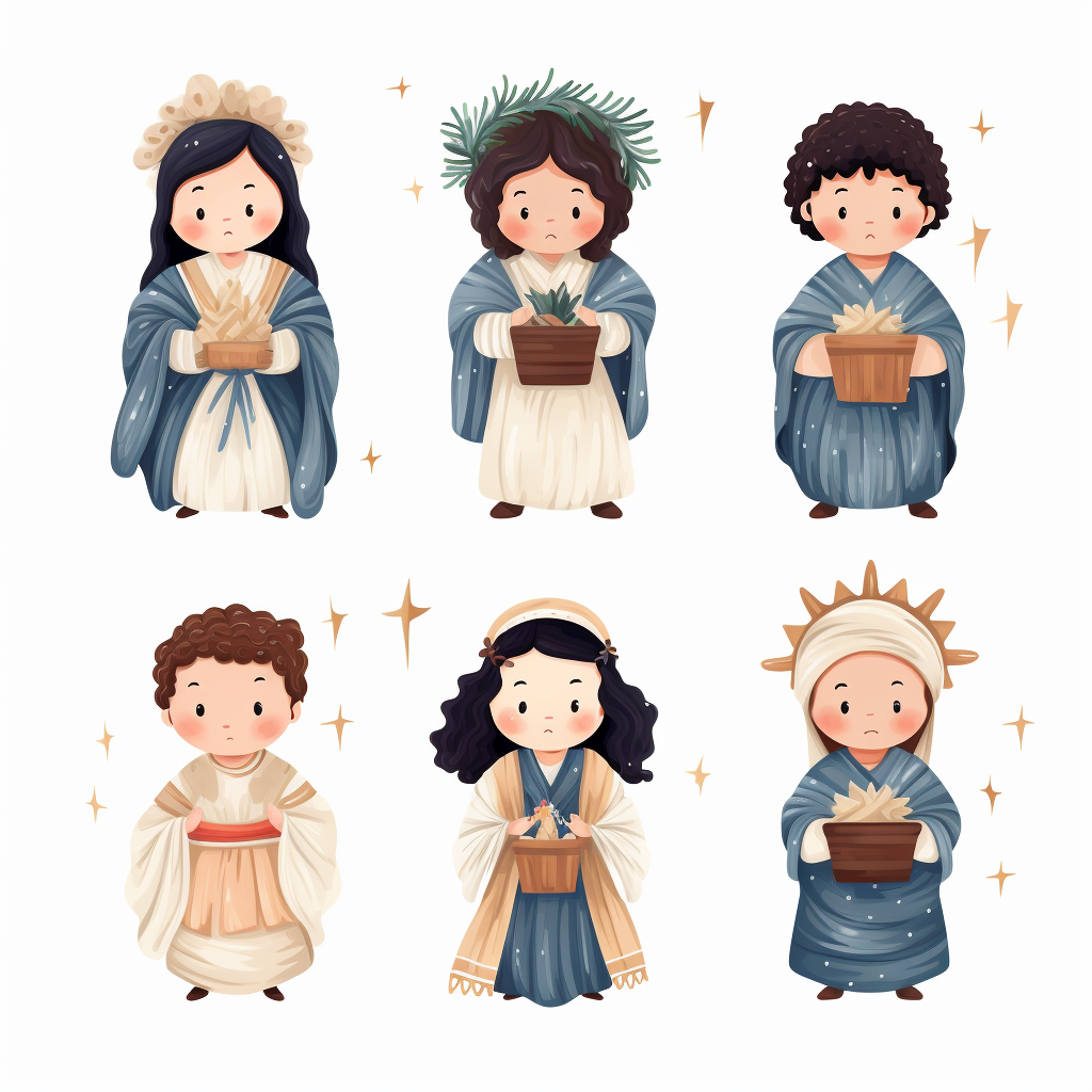 Cute Nativity Clipart Image