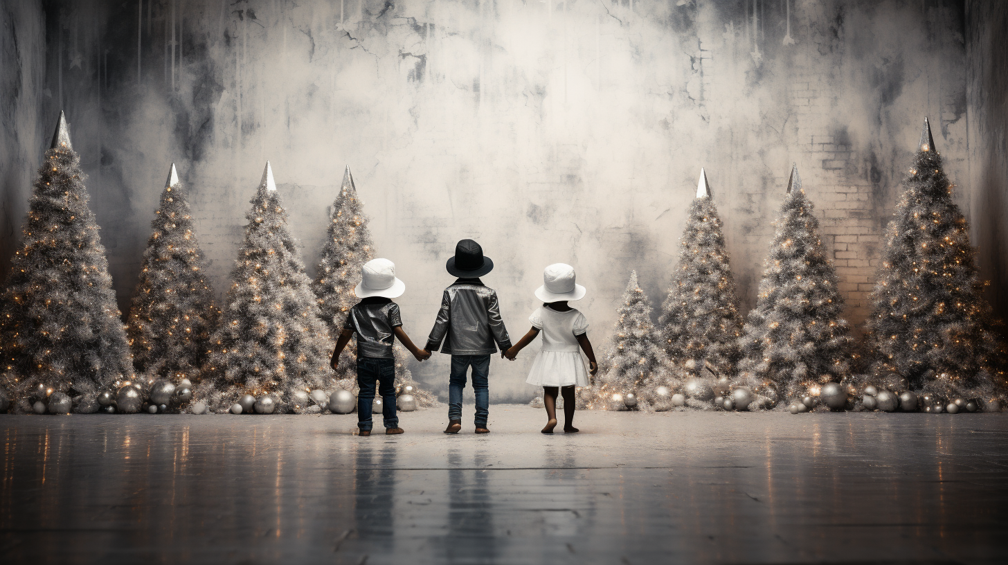 Eccentric children performing Christmas dance