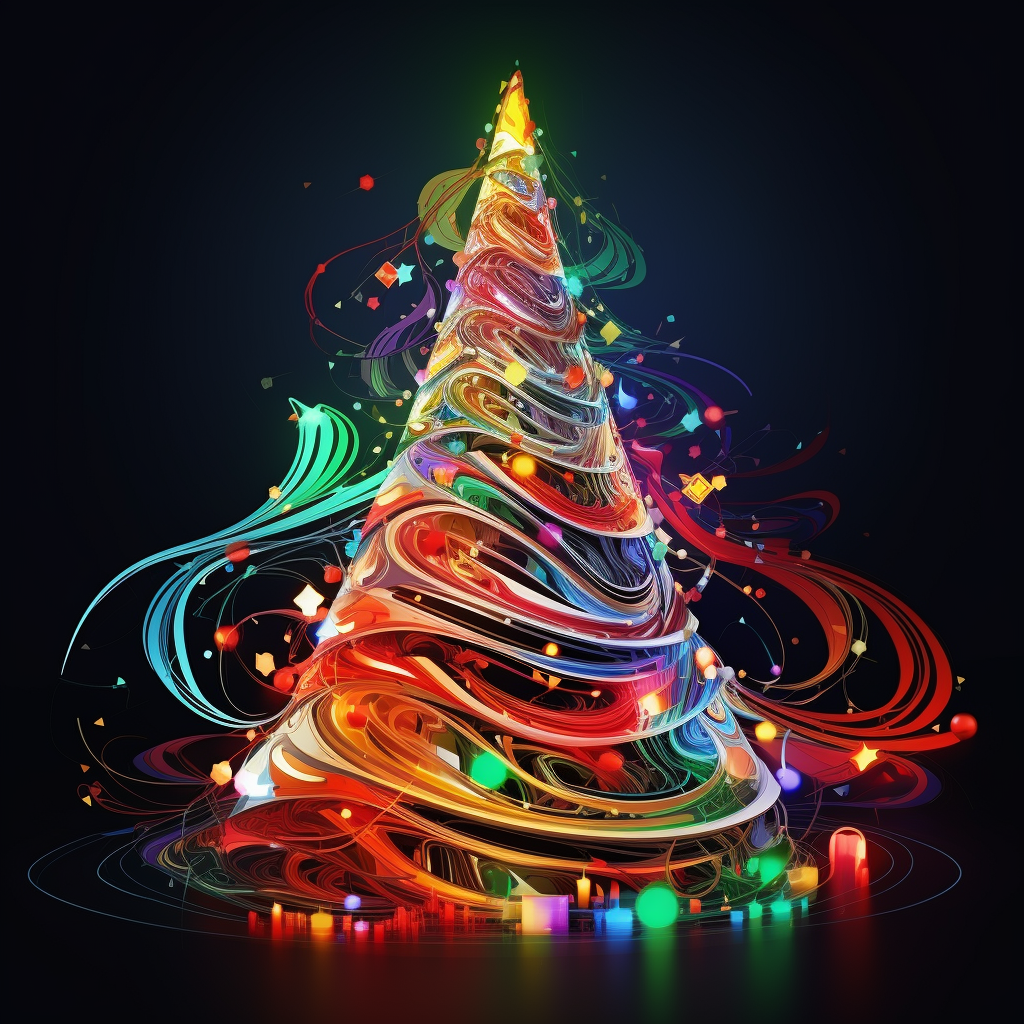 Colorful Christmas design creation