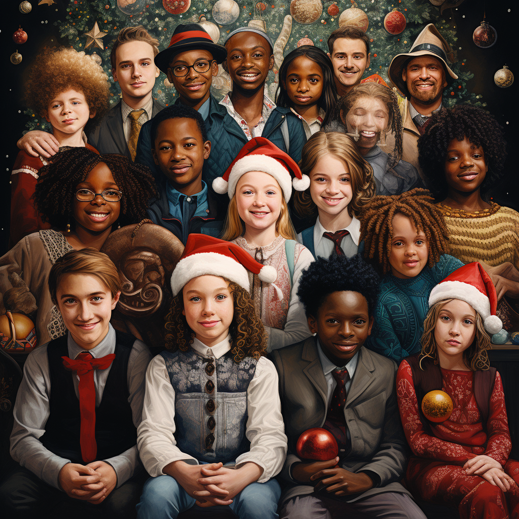 Diverse Christmas Celebration