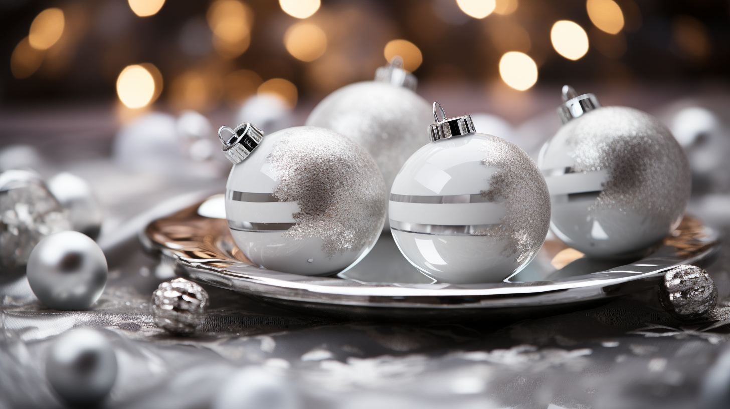 Stylish black and white Christmas Eve image