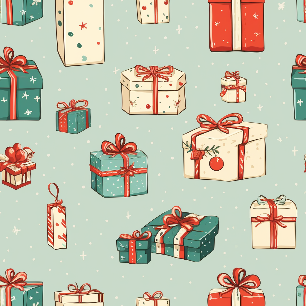 Christmas Gifts Vintage Pattern