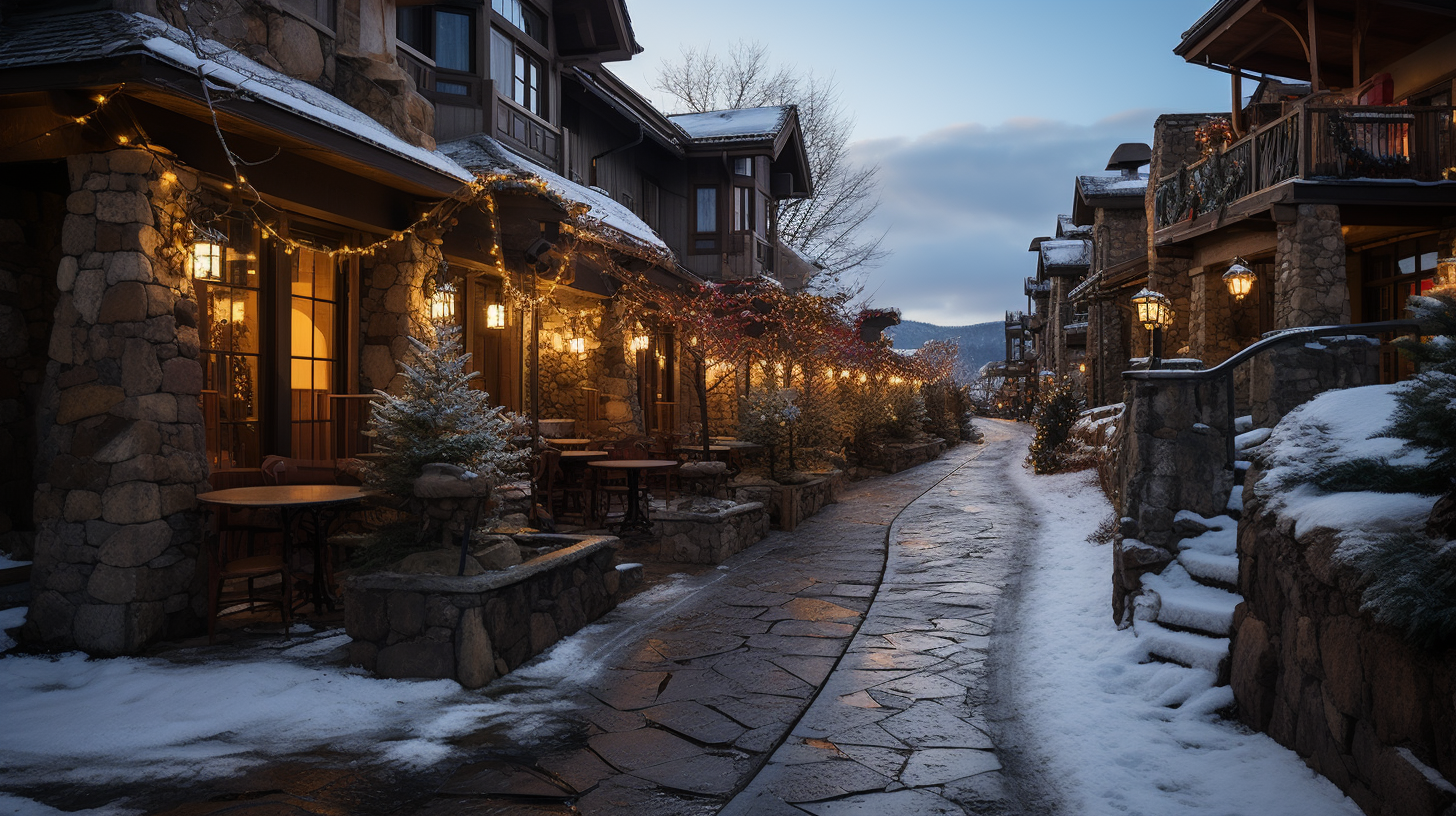 Snowy Mountain Resort at Christmas