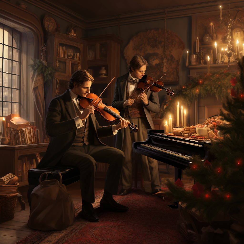 Talented musicians performing during Christmas