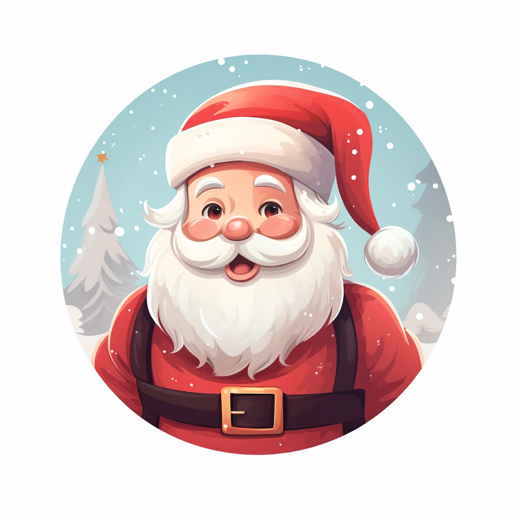 Happy Santa Claus Christmas card