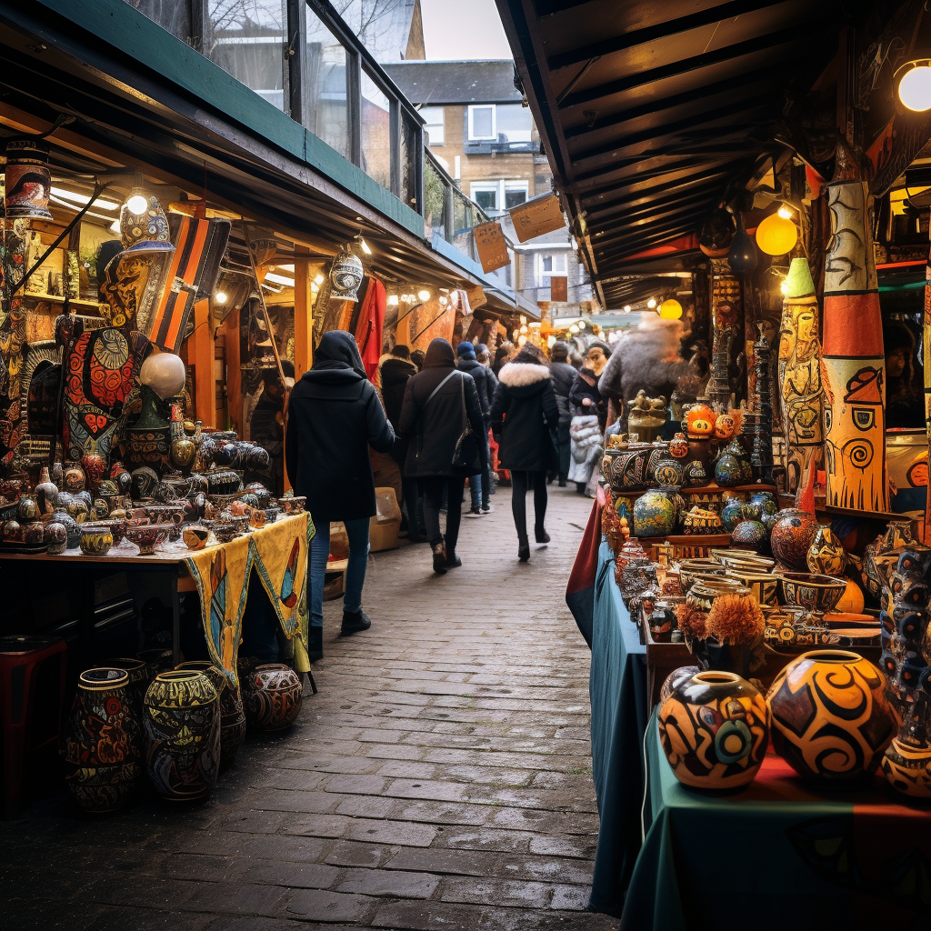 Picasso-inspired Christmas shopping in Camden Market