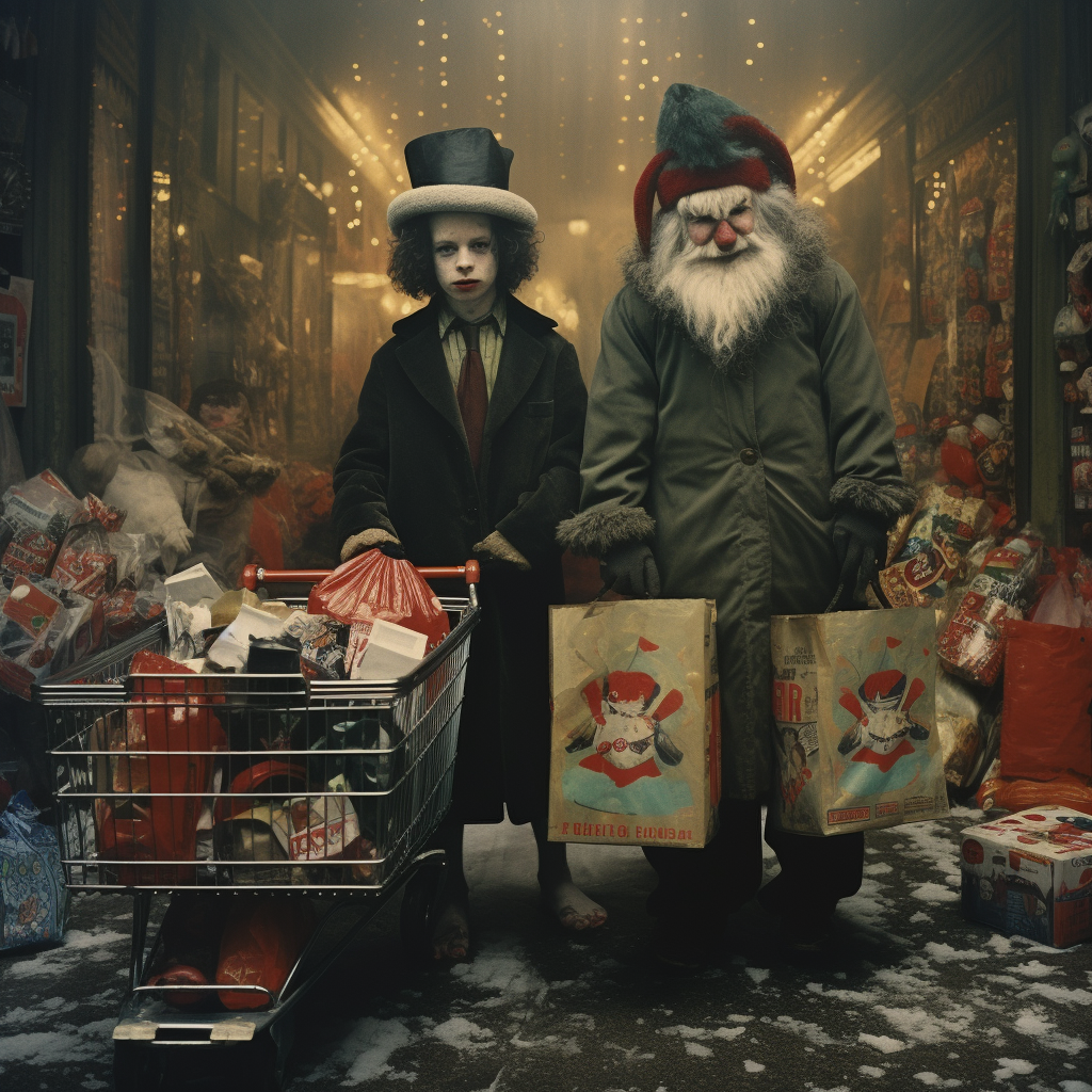 Christmas shopping adventure in Kája Saudek style