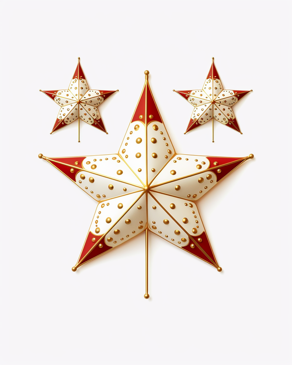 Christmas star decorations sticker