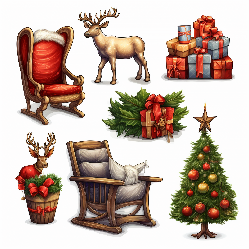 Realistic Christmas Symbols Illustration