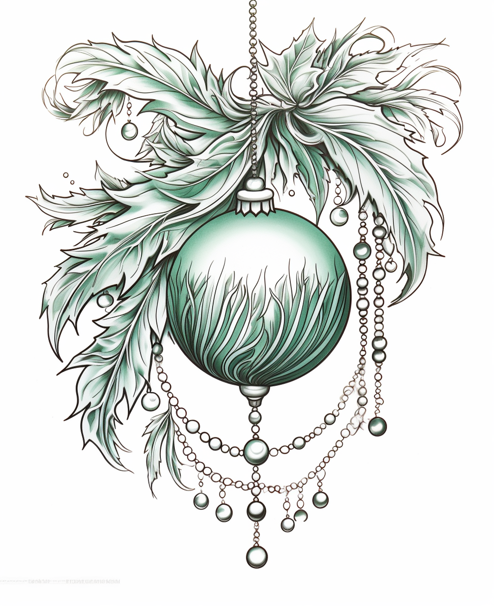 Close-up of Ornate Christmas Bauble Icicles