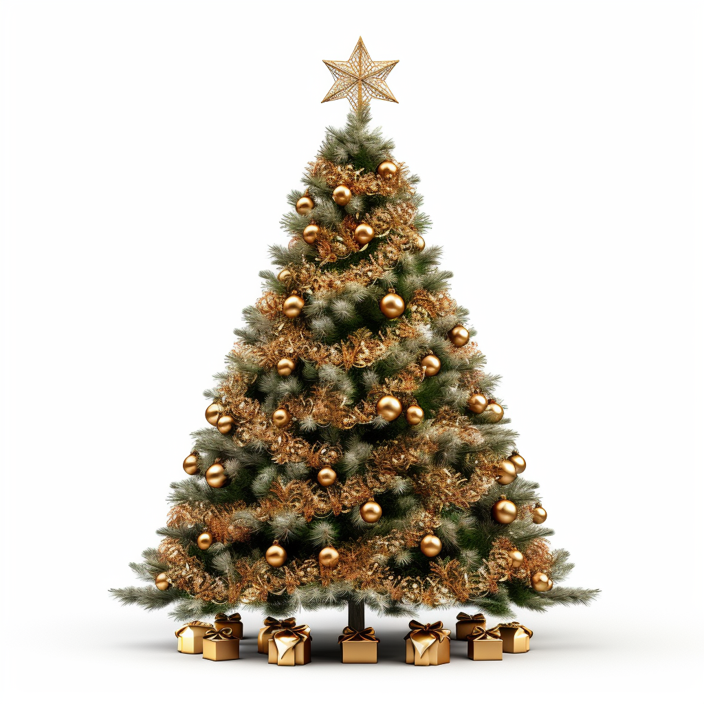 Christmas Tree on White Background