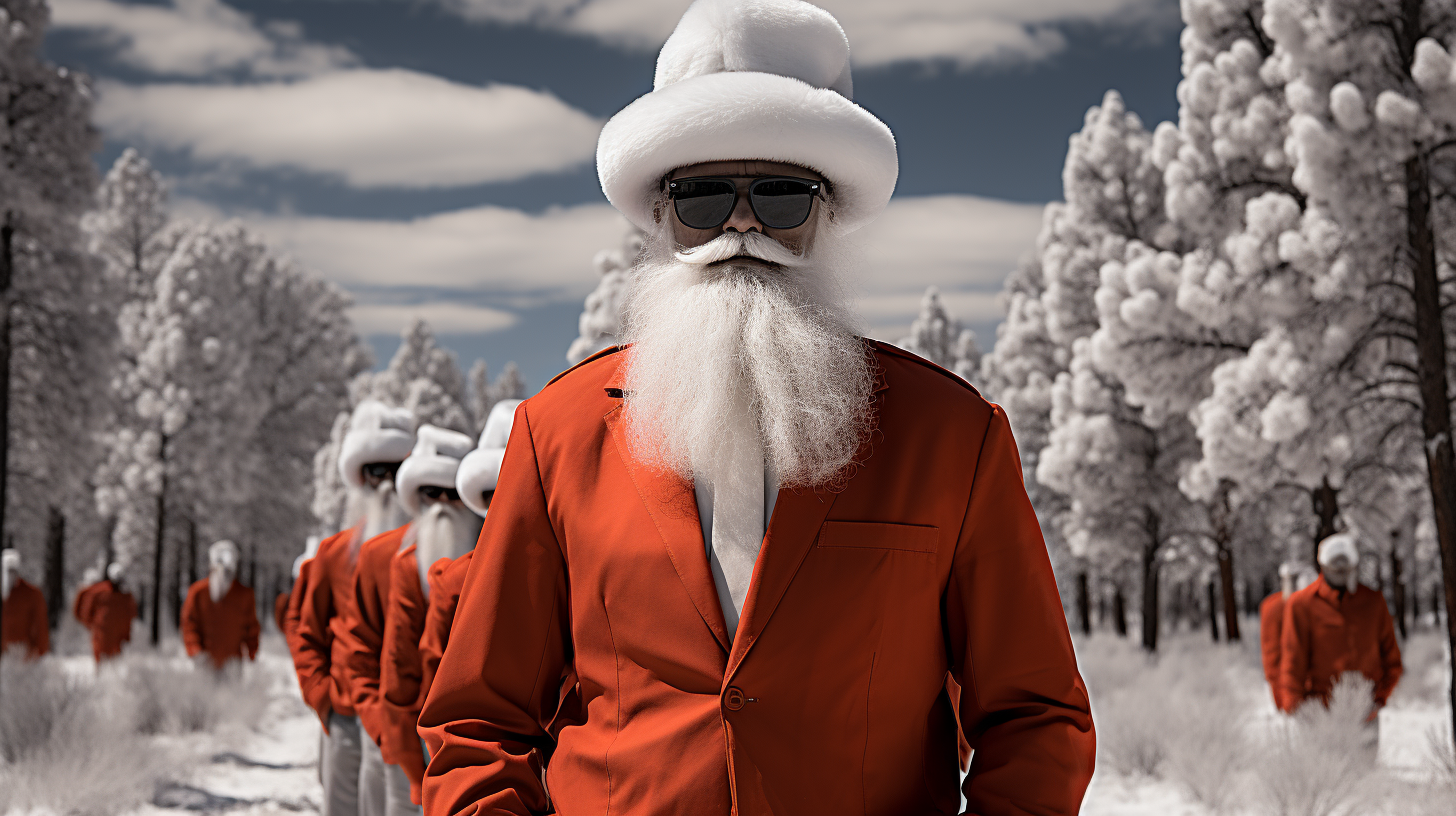 Festive characters exploring Yellowstone National Park