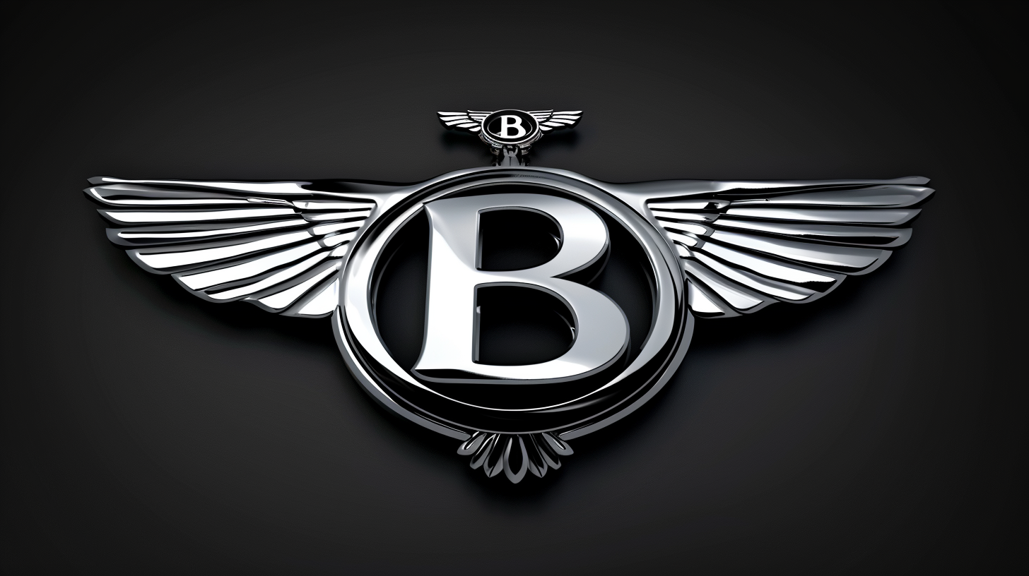 Chrome aviation logo with B wings