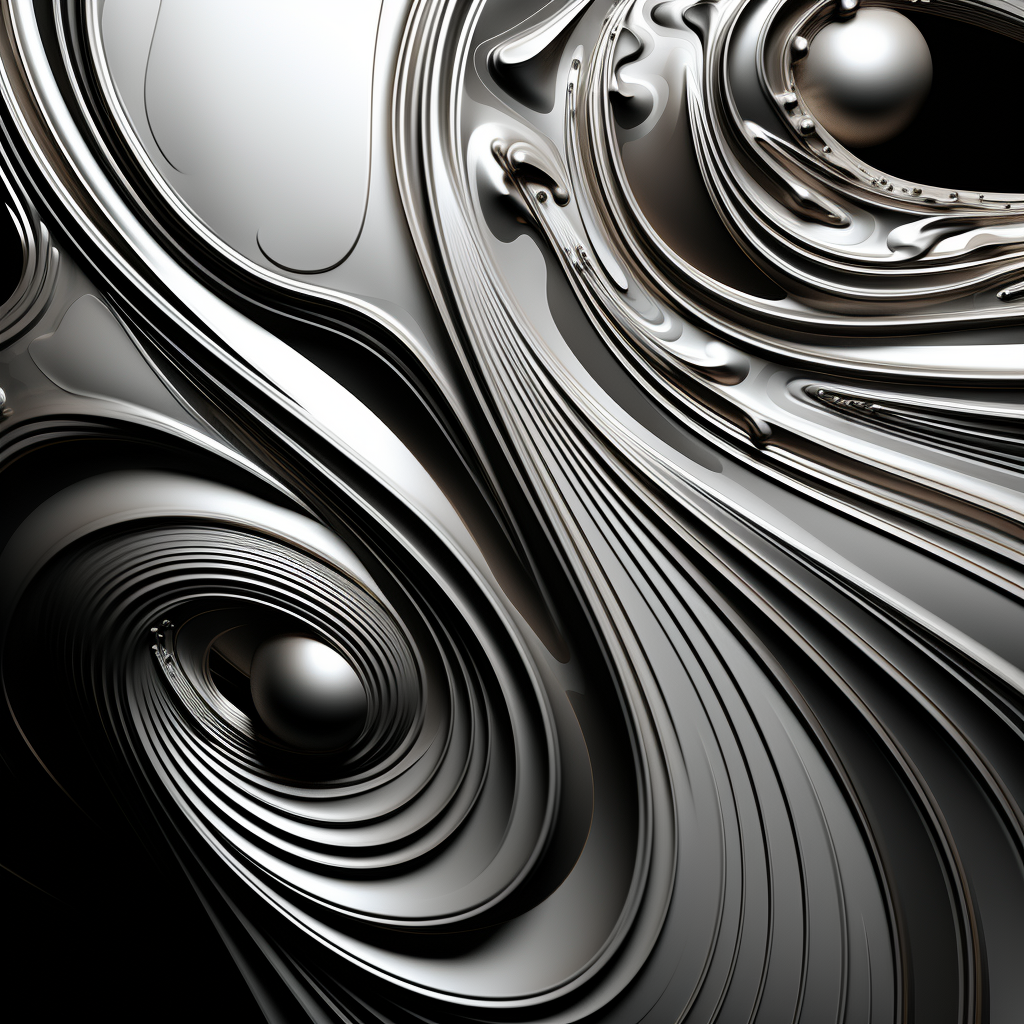 Abstract chrome art with neotribal inspiration