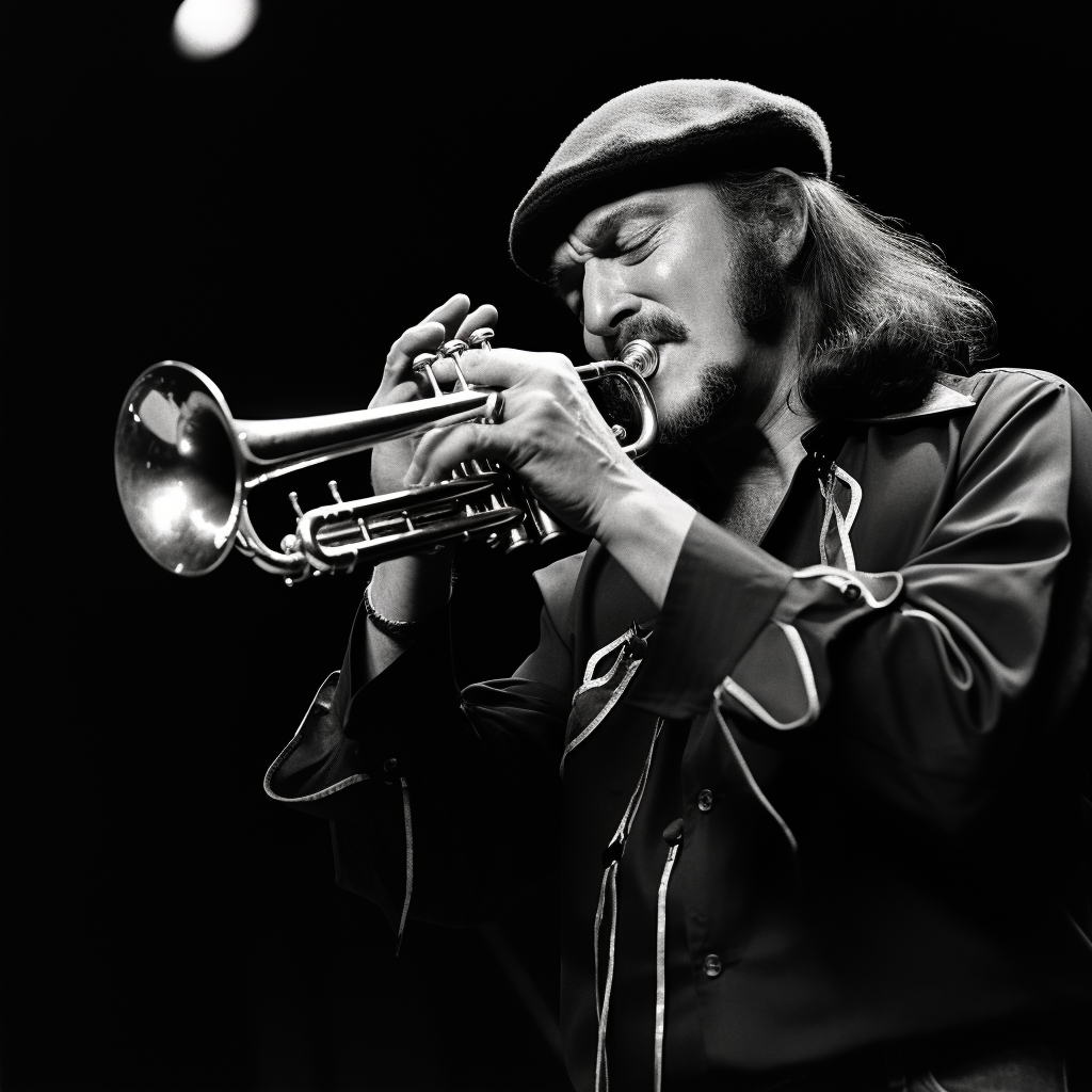 Chuck Mangione playing flugelhorn