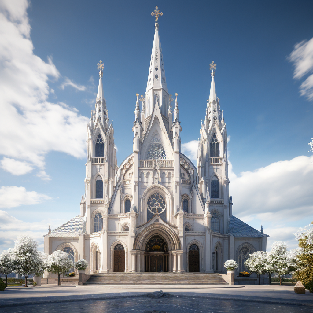 Majestic exterior of Church of Holy Light Cathedral