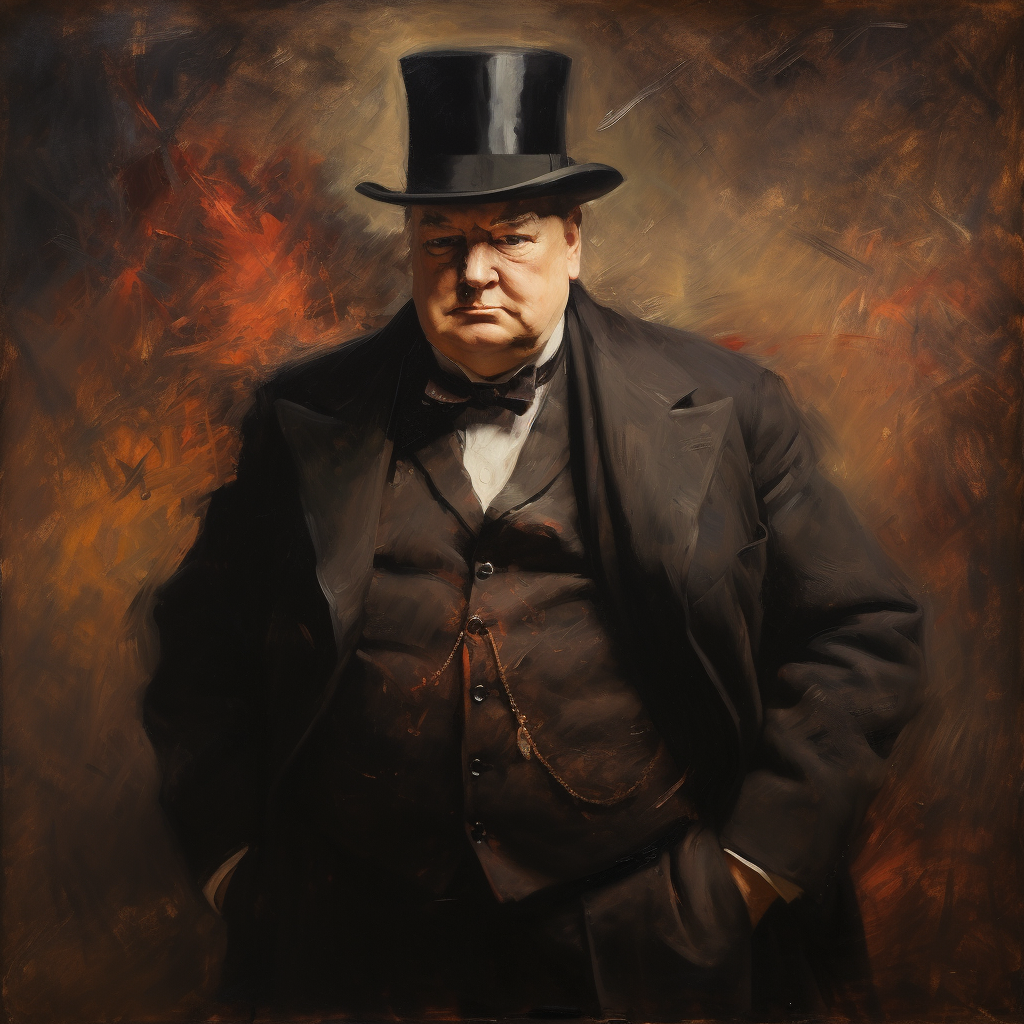 Churchill portrayed by Rembrandt, a masterpiece in art