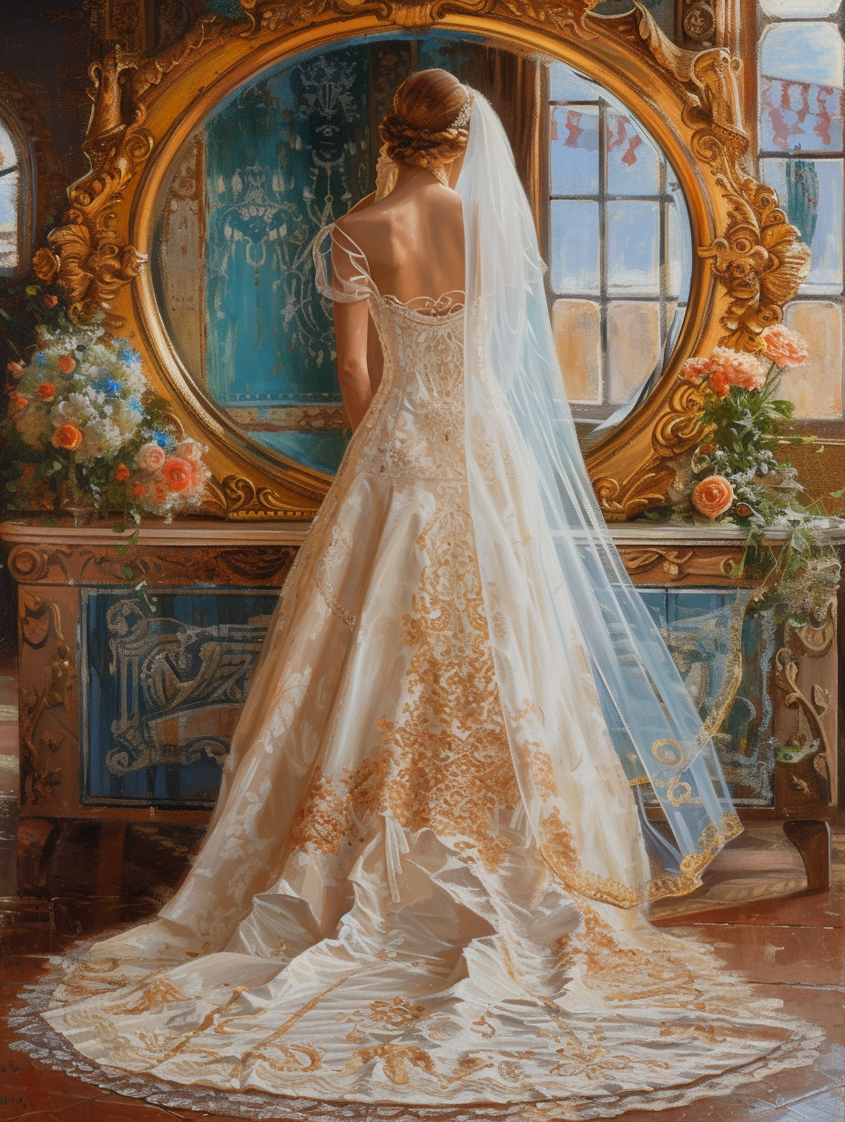 Cinderella Bridal Veil Mirror