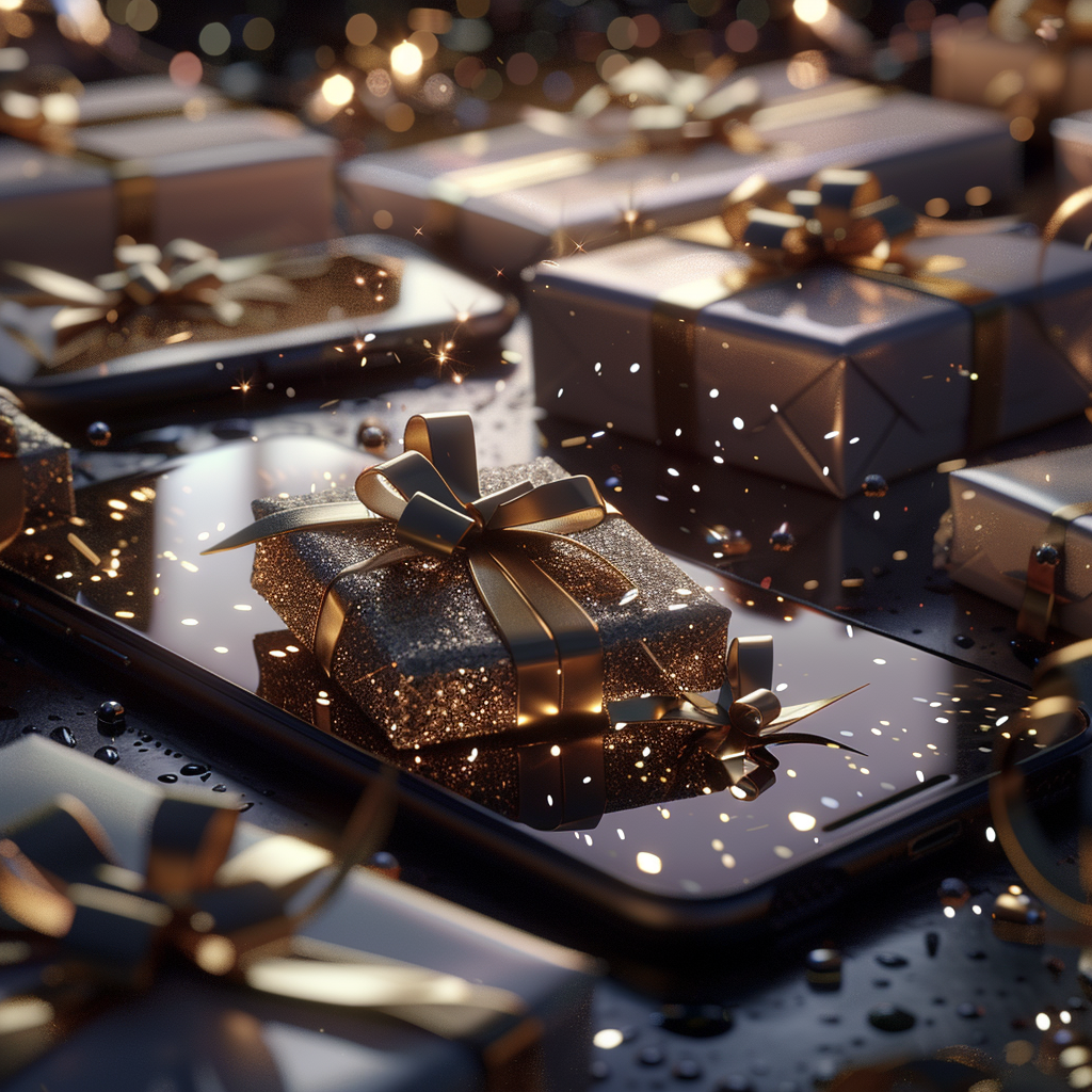 Gift boxes with cinematic lighting