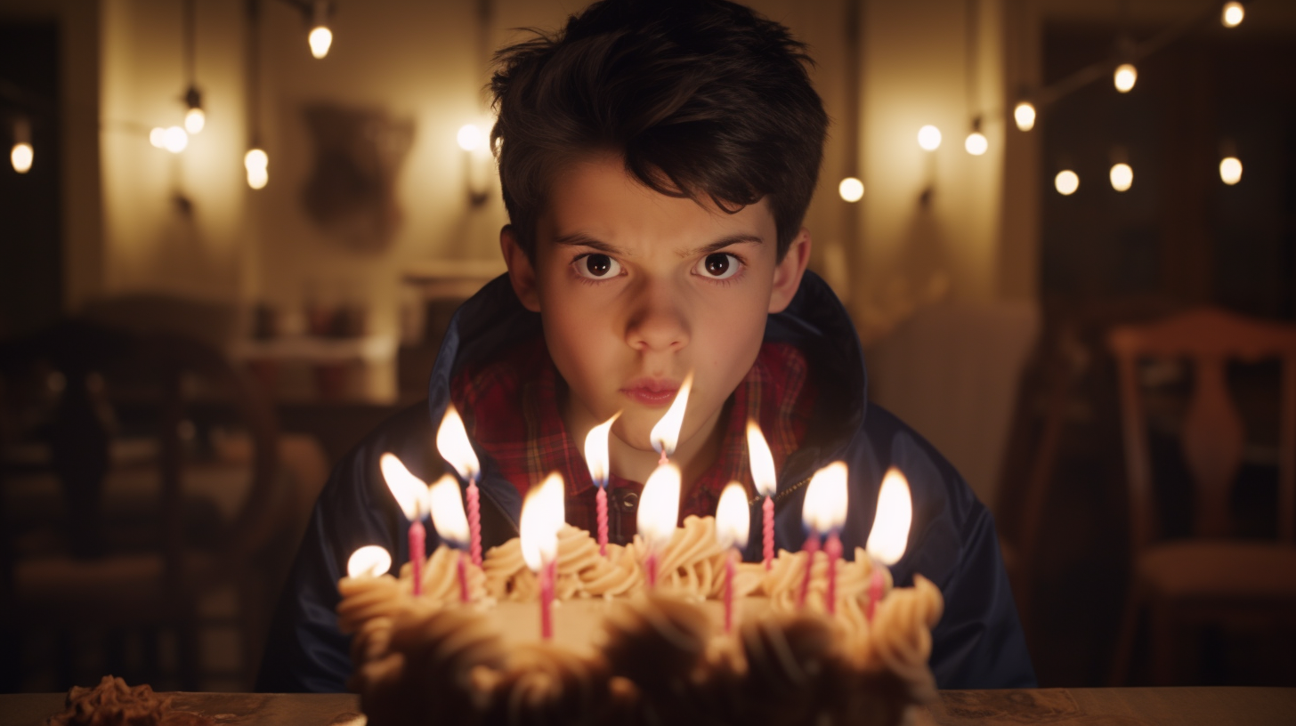 Hyper Realistic Kid Birthday Candle Blowing