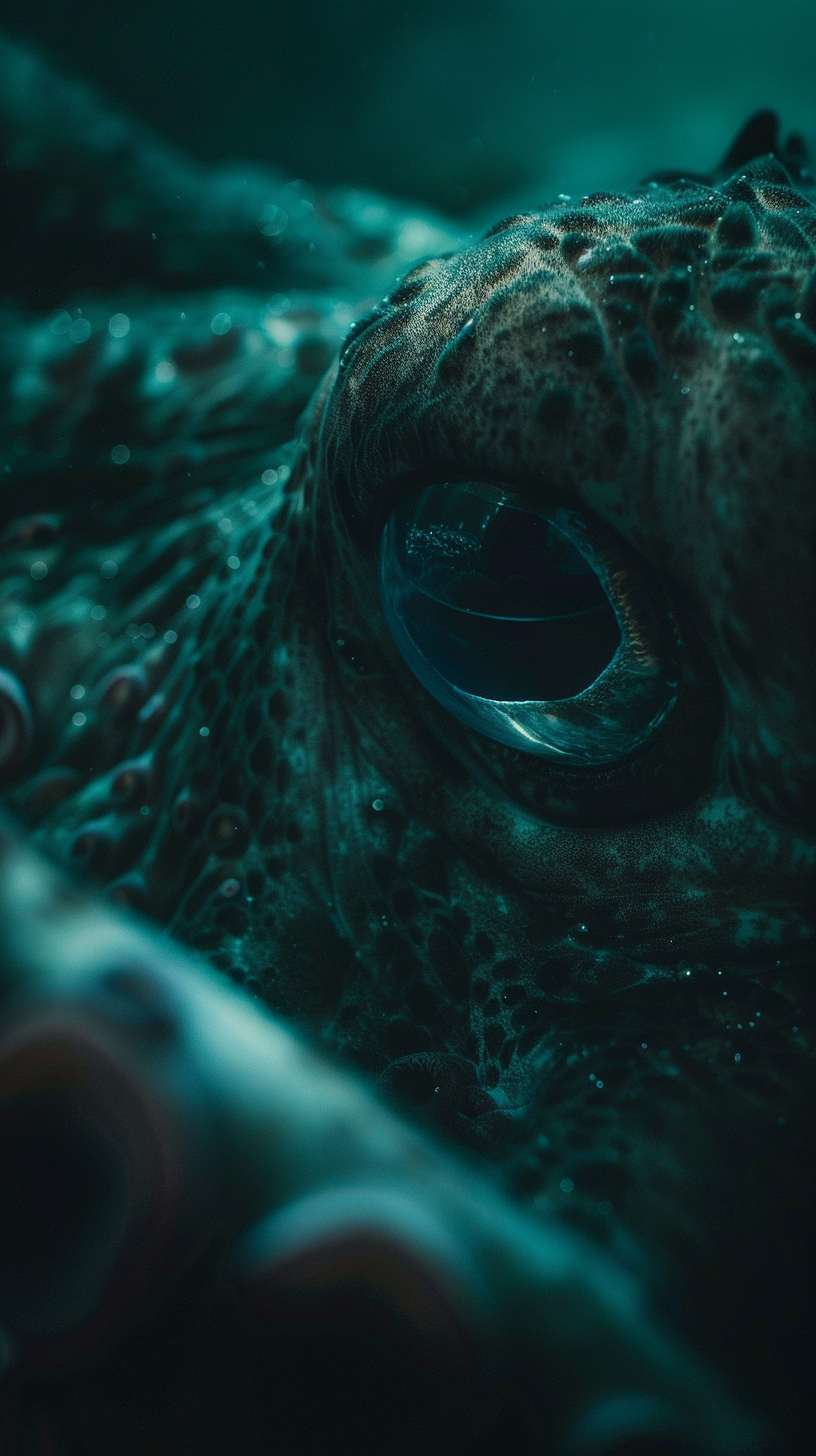 Kraken's eye reflecting ocean mystery