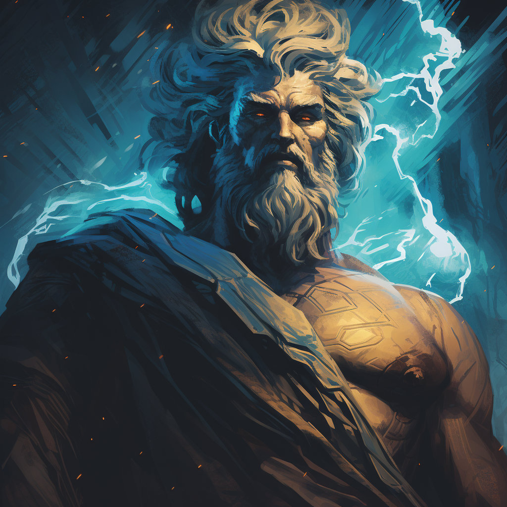 Majestic Zeus in a Cinematic Scene