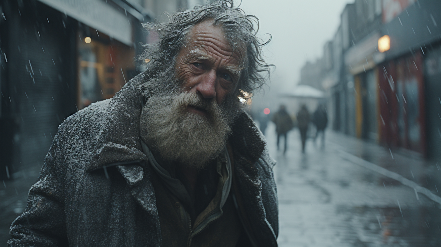 Cinematography Action Shot in Cold and Wet Weather