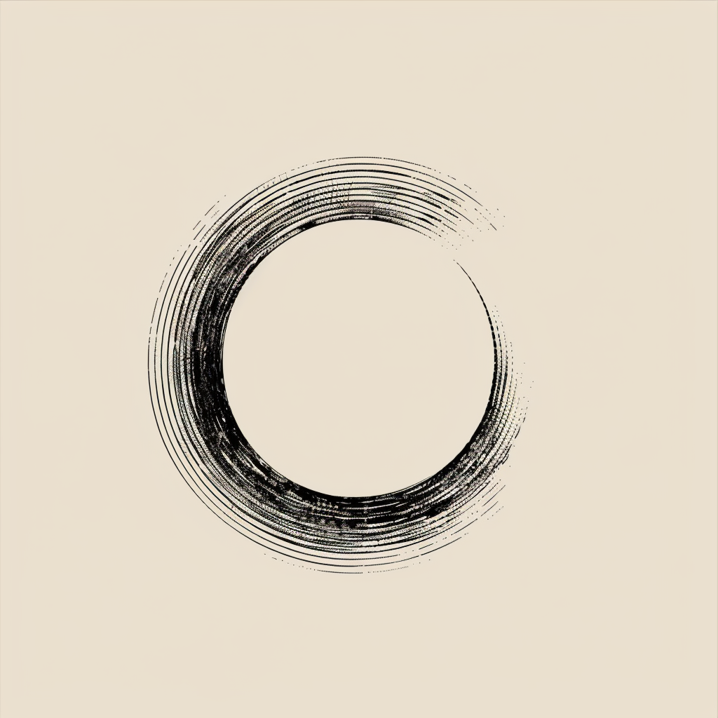 Circle Ink Minimal Logo Vector