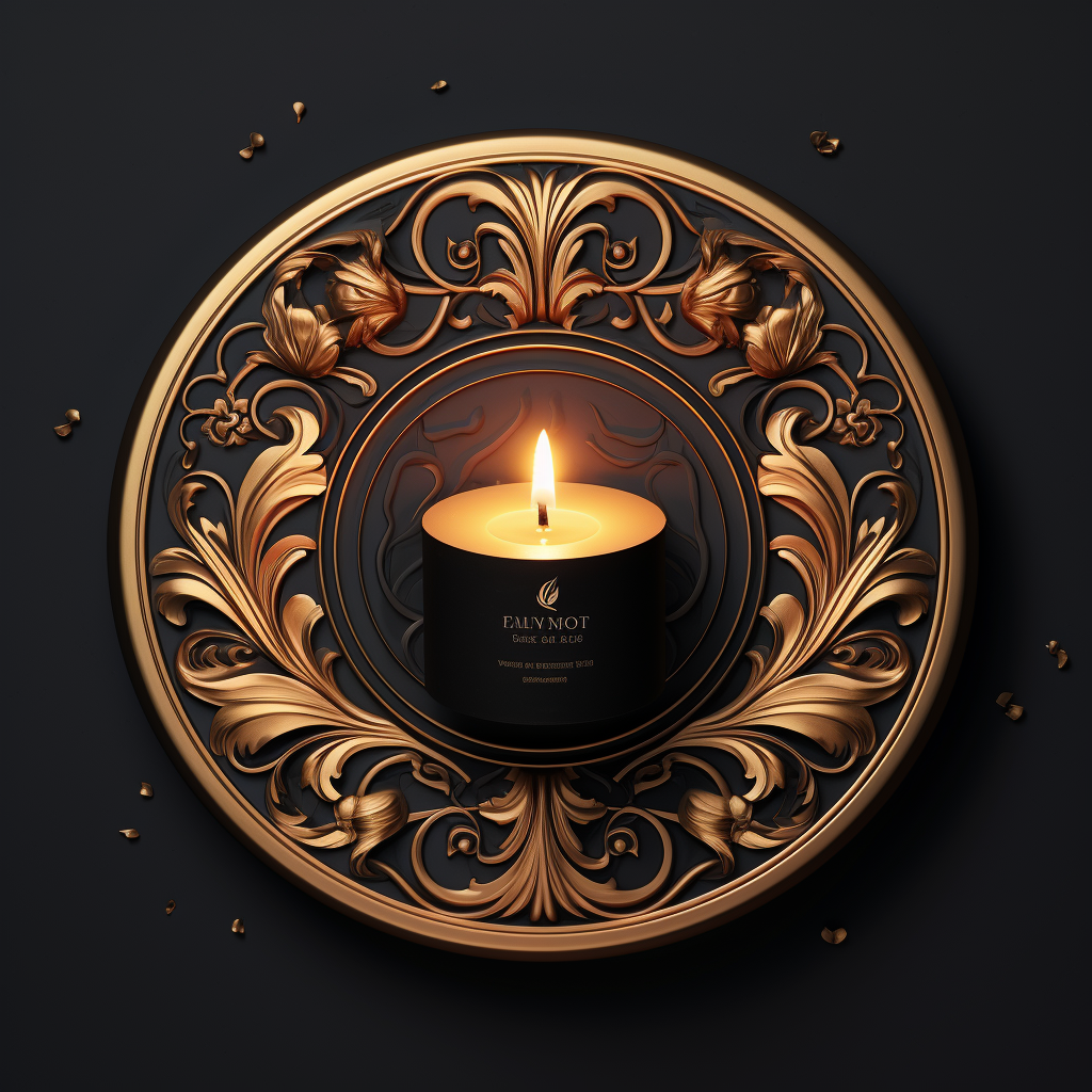 High-End Candle Circle Label