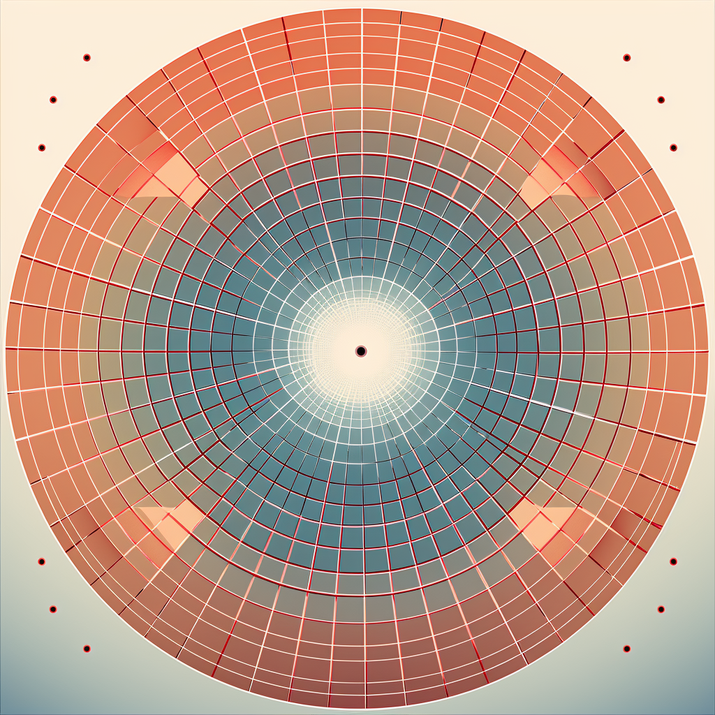 Circular grid pattern design