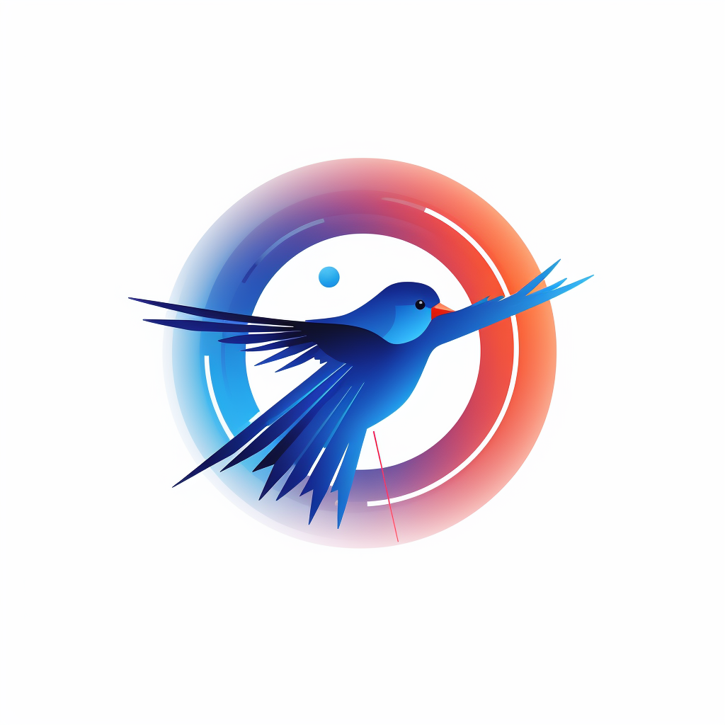 Optoelectronic Engineering Logo with Bluebird