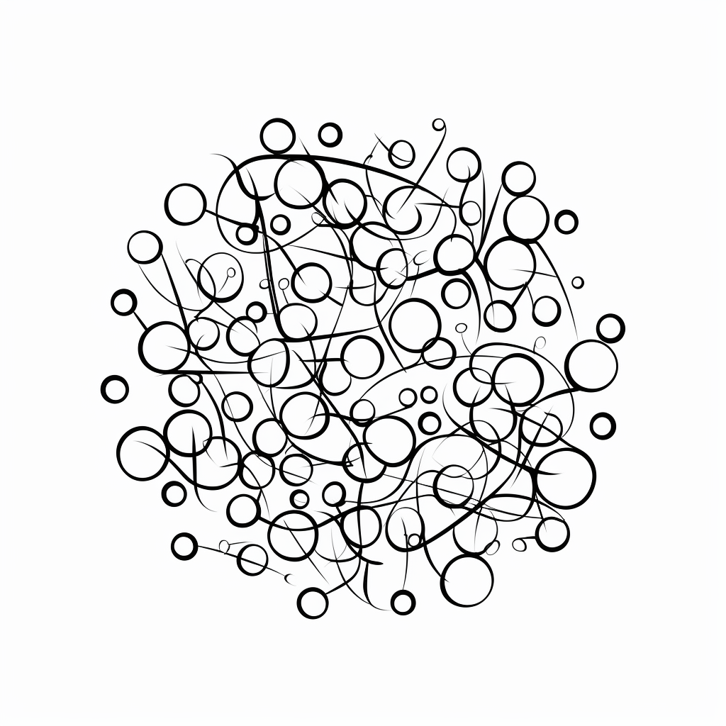 Hand-drawn sketch of connected circles