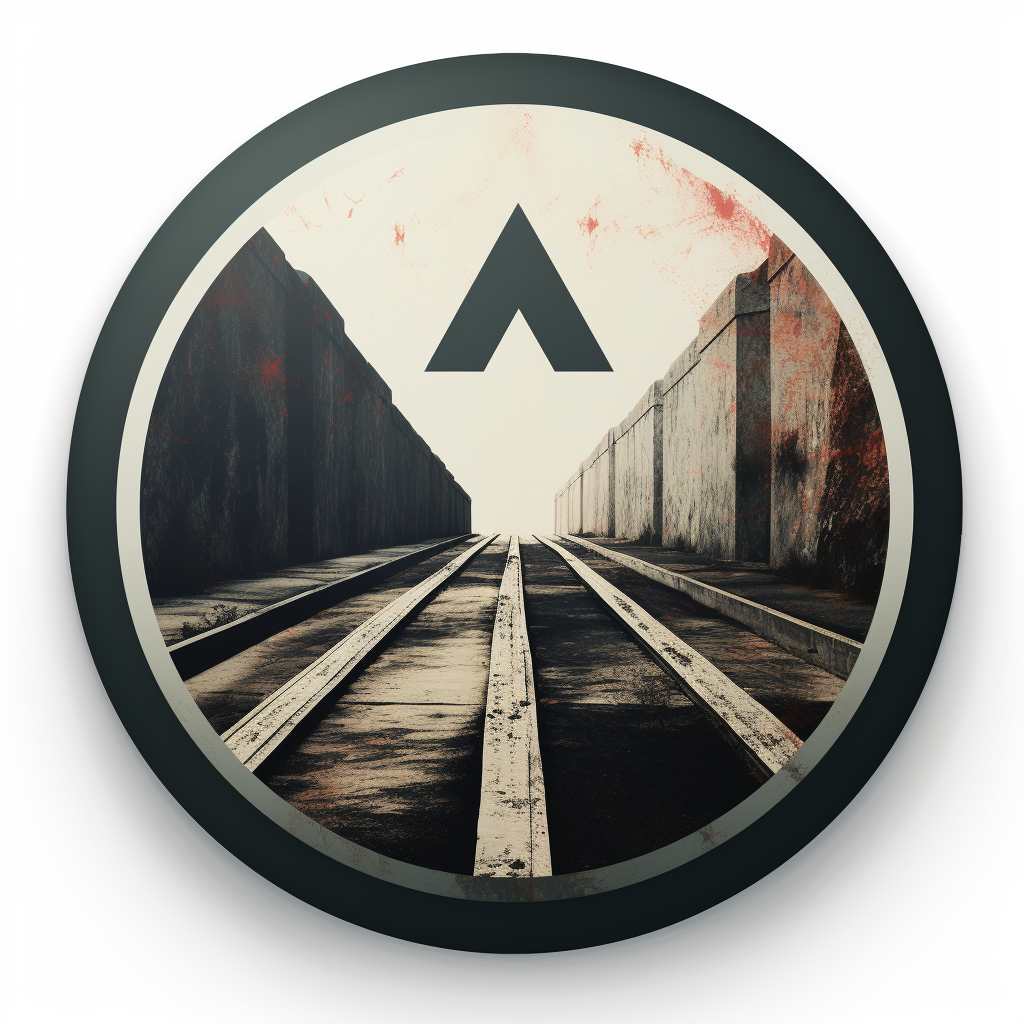 Circular arrow icon with film grain