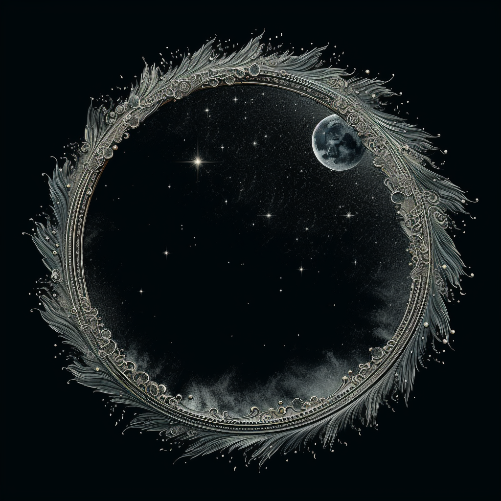 Circular Blank Moon Surround Pattern