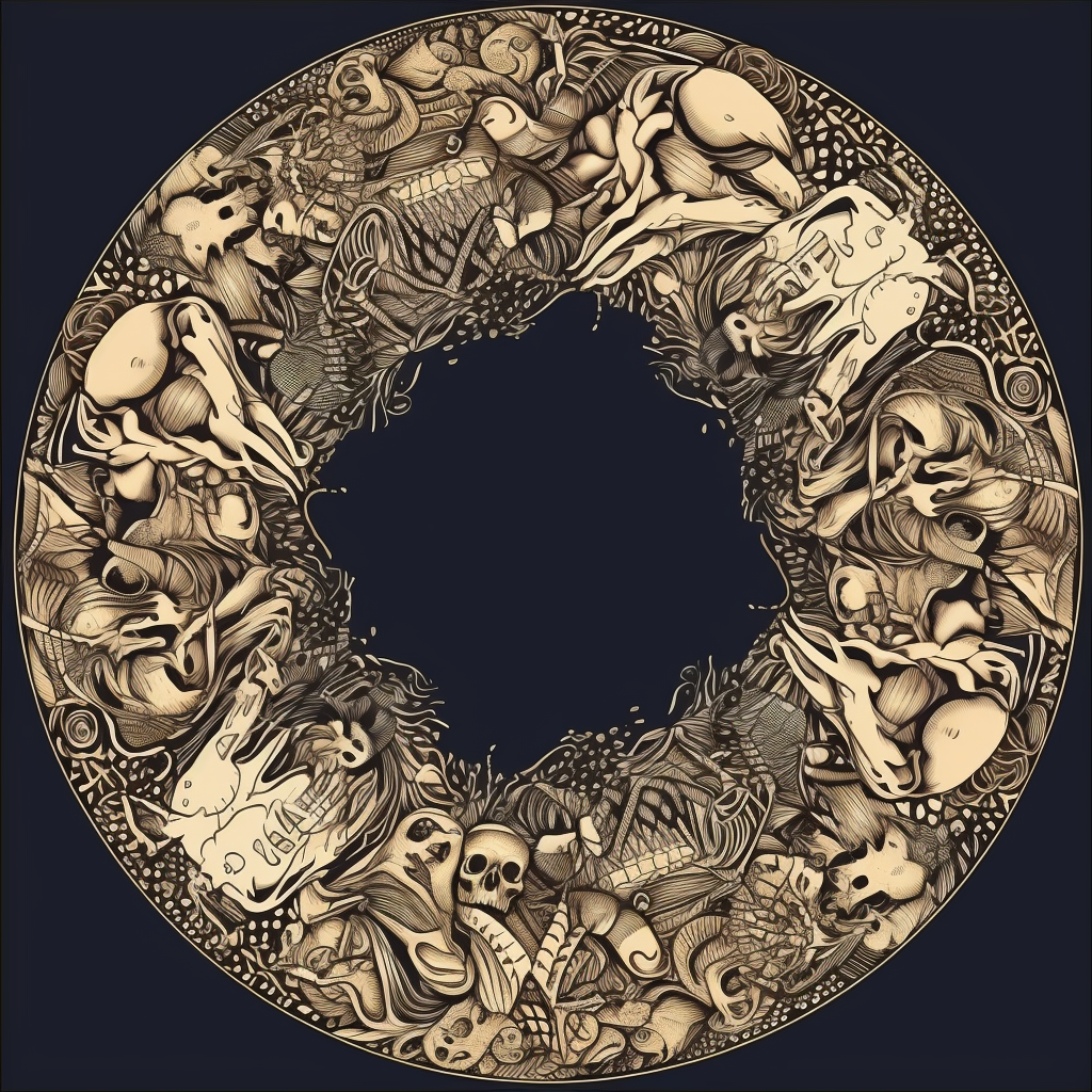 Circular Bones Border Artwork