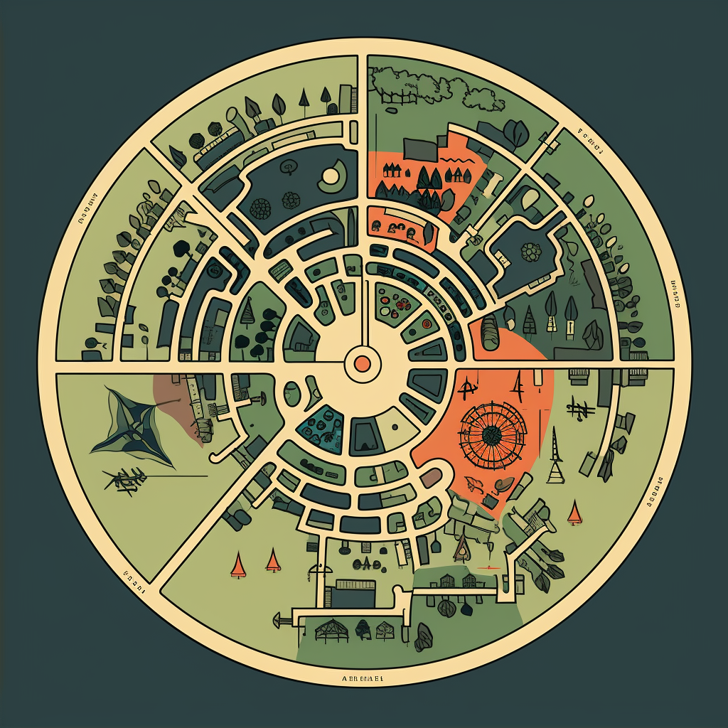 Circular City landmark map park