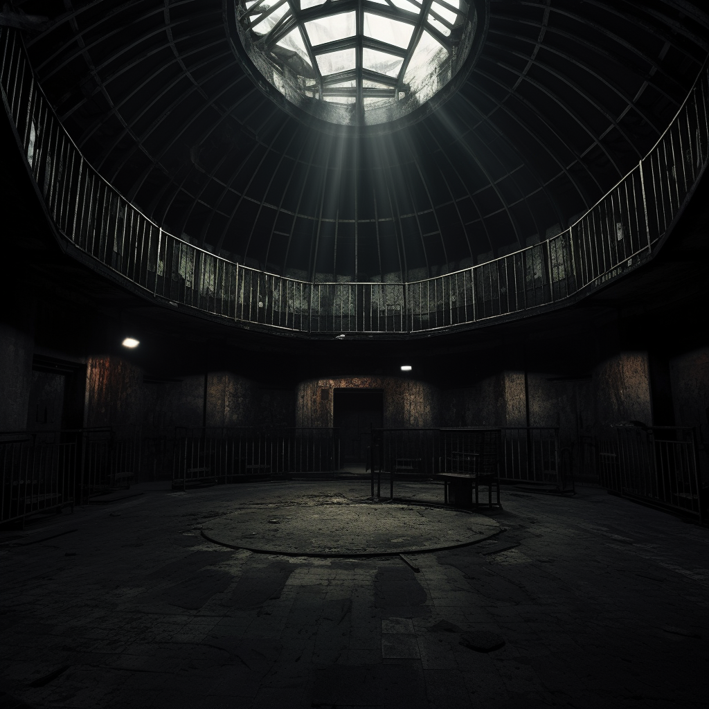 Image of a Dark Circular Dungeon Prison