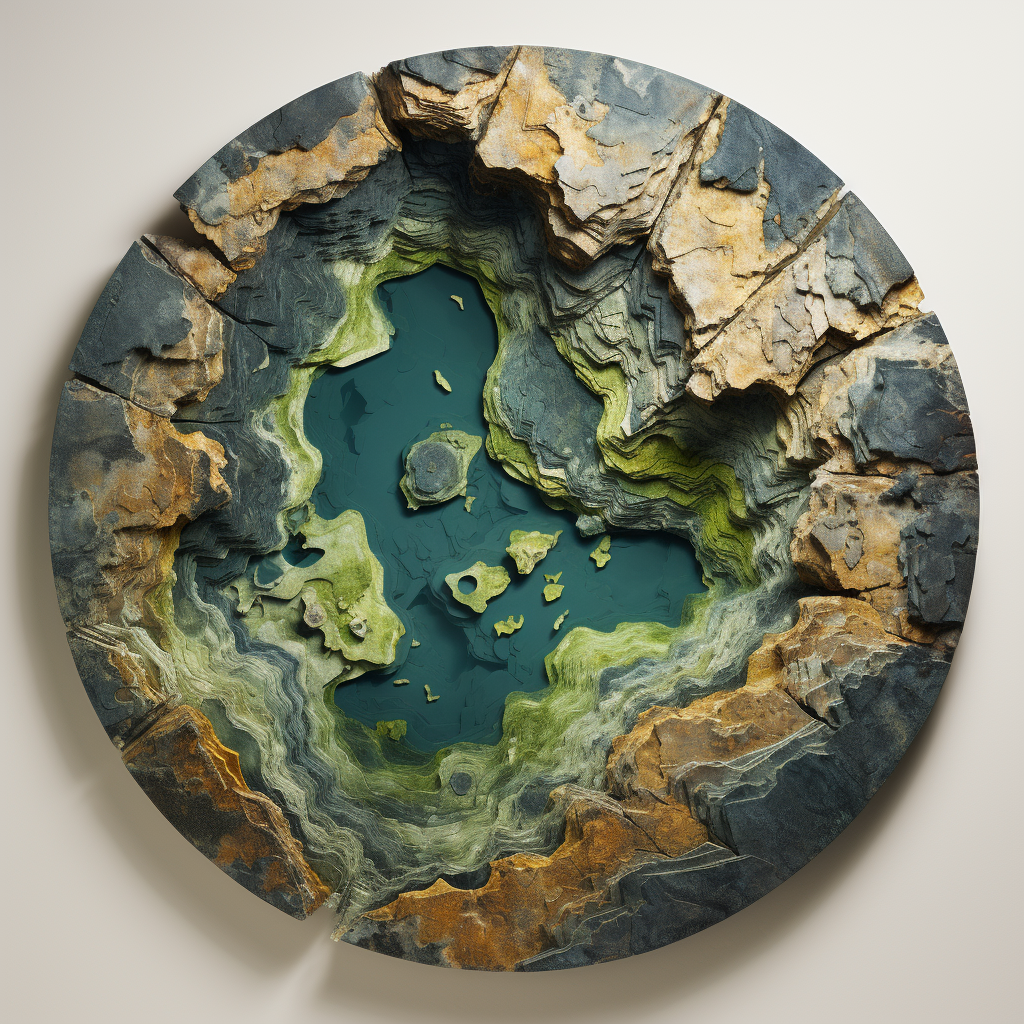 Geological basin in circular shape